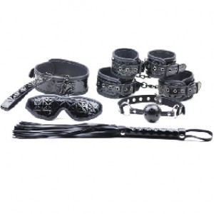 Bondage Kit 6 pieces SM Kit BLACK